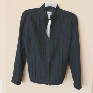 Chico's charcoal gray Eisenhower jacket